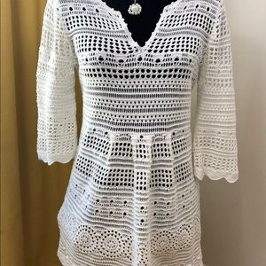 NWOT Swimsuit dainty lace dress or coverup. Small.